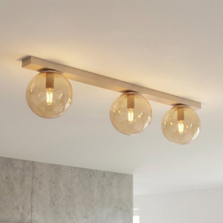 Ereni Moca Amber Ceiling Bar (3 lights)