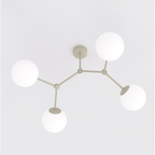Lete Beige Opal Ceiling Light (4 lights)