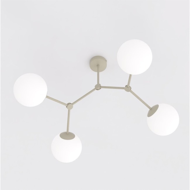 Lete Beige Opal Ceiling Light (4 lights)