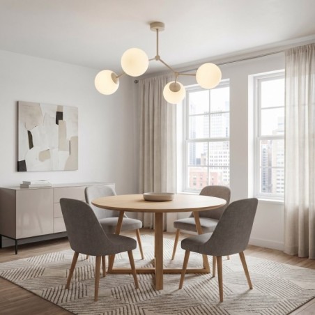 Lete Beige Opal Ceiling Light (4 lights)