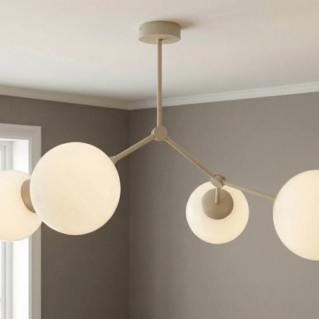 Lete Beige Opal Ceiling Light (4 lights)