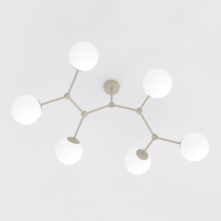 Lete Beige Opal Ceiling Light (6 lights)