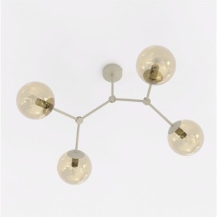 Lete Beige Amber Ceiling Light (4 lights)