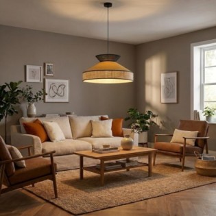 Alfeo Orange Ceiling Lamp