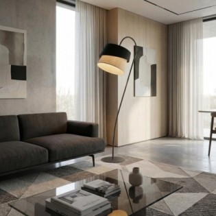 Tareto Black Floor Lamp
