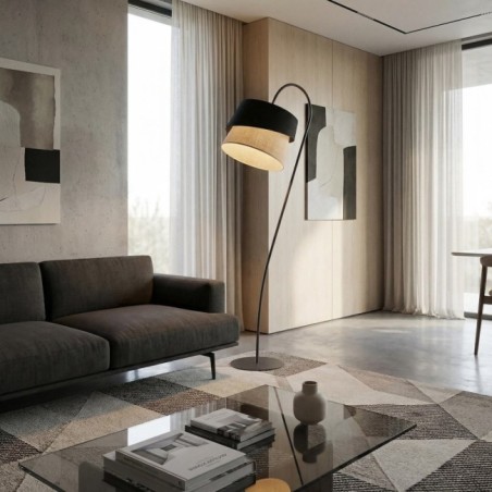 Tareto Black Floor Lamp