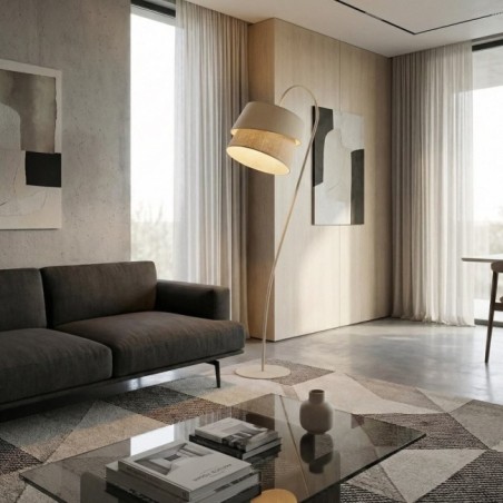 Tareto Beige Floor Lamp