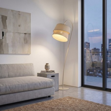 Tareto Beige Floor Lamp