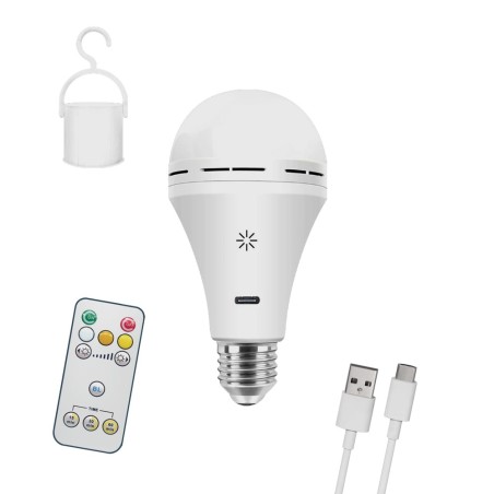 E27 LED bulb with rechargeable battery CCT Dim (6W)