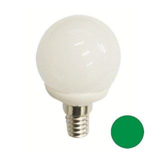Bombilla LED Esférica Verde E14 (4W)