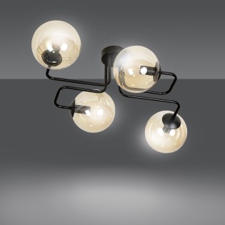 Ceiling Flush Lamp Vesta Amber (4 lights)