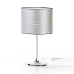 Seide Tischlampe Silber