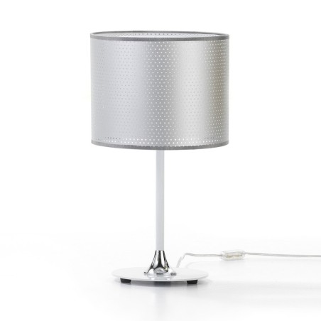 Seide Tischlampe Silber