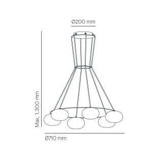 Pendant Lamp Knock (6 lights)