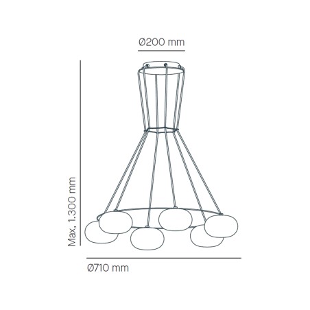 Pendant Lamp Knock (6 lights)