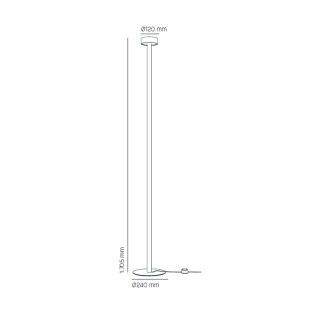 LED floor lamp Peak Lane 170 (15W)