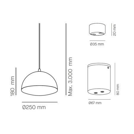 Pendant Lamp Nod (2 lights)