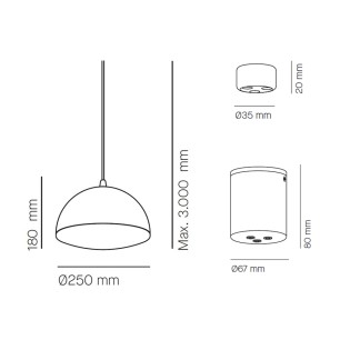 Pendant Lamp Nod (3 lights)