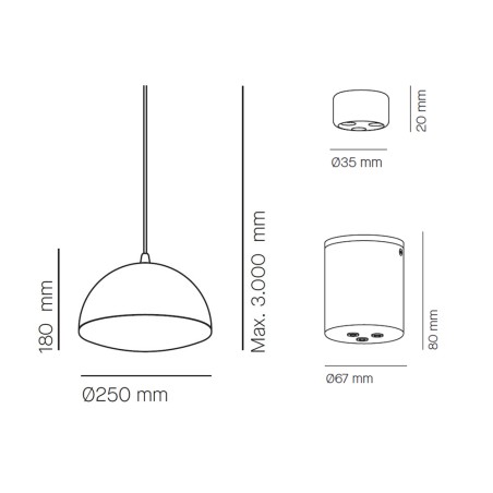 Pendant Lamp Nod (3 lights)