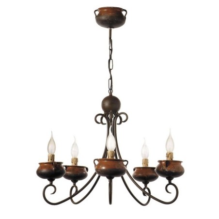 Handgefertigte Topf-Lampe (5 Lichter)