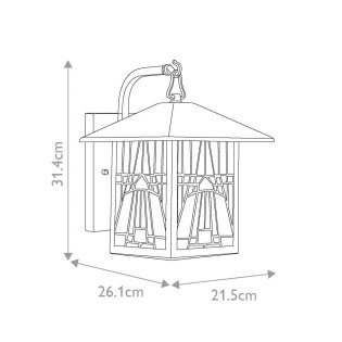 Aplique de pared de exterior Inglenook M