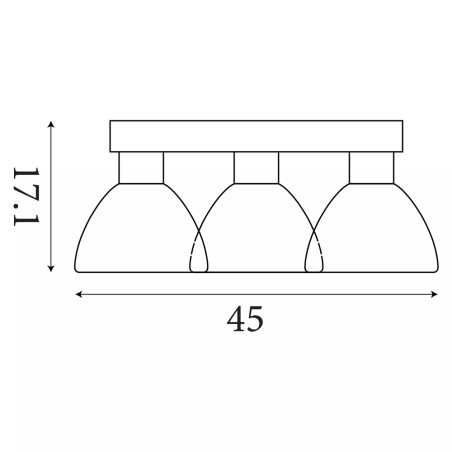 LED Ceiling Flush Light Cannes (3x7W)