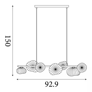 Pendant Lamp Sunbeam (7 lights)