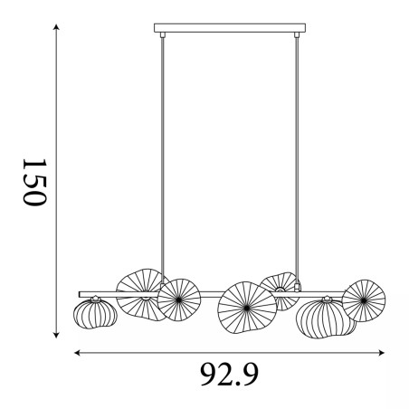 copy of Lámpara colgante Heritage (5 luces)