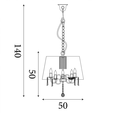 Pendant Lamp Venetian (5 lights)