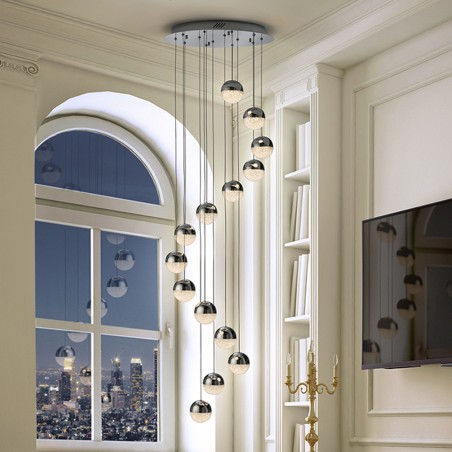 14 - lights Cluster LED Pendant lamp Sphere (50W)
