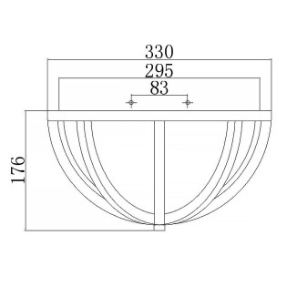 Plafón de techo Allier (2 Luces)