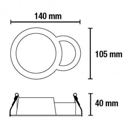 Recessed light LED Snowman I