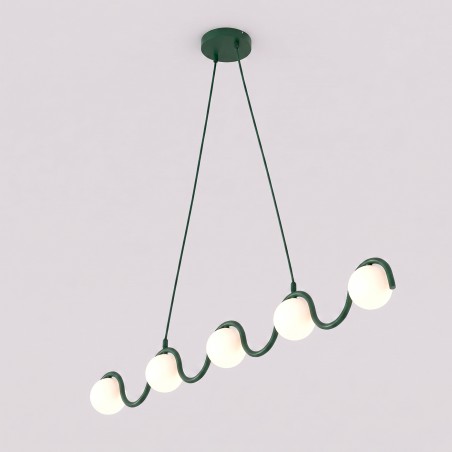 Pendant Lamp Ondessa Olive Green (5 lights)