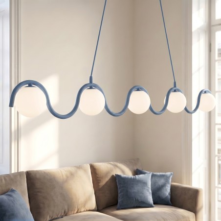 Pendant Lamp Ondessa Blue (5 lights)