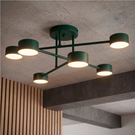 Ceiling Light Tanfa Olive Green (6 lights)