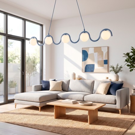 Pendant Lamp Ondessa Blue (5 lights)