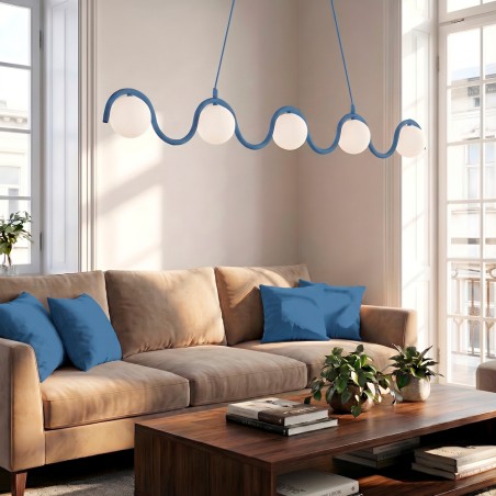 Pendant Lamp Ondessa Blue (5 lights)