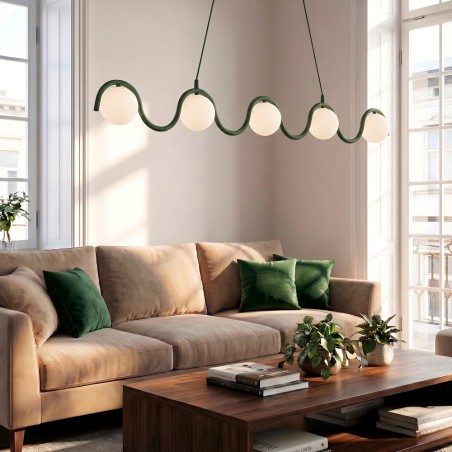 Pendant Lamp Ondessa Olive Green (5 lights)