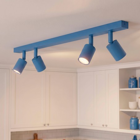 Ceiling Track Lamp Dongor Blue (4 lights)