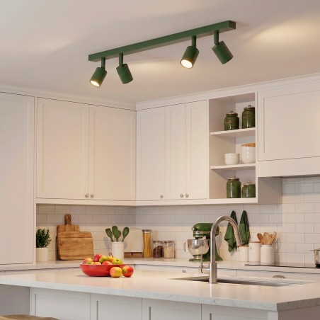 Ceiling Track Lamp Dongor Olive Green (4 lights)