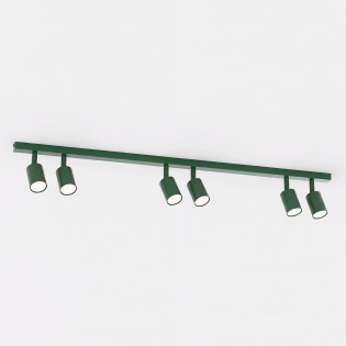 Ceiling Track Lamp Dongor Olive Green (6 lights)
