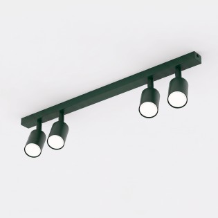 Ceiling Track Lamp Dongor Olive Green (4 lights)