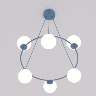 Pendant Lamp Laster Blue (6 lights)