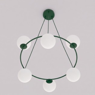 Pendant Lamp Laster Olive Green (6 lights)