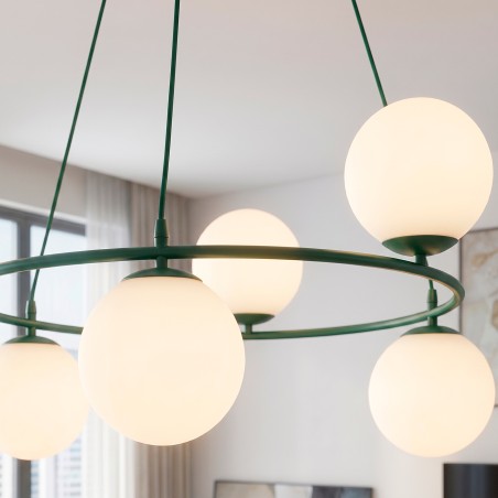 Pendant Lamp Laster Olive Green (6 lights)