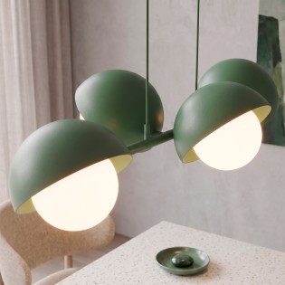 Pendant Lamp Nordessa Olive Green (4 lights)