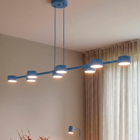 Pendant Lamp Solvi Blue (8 lights)