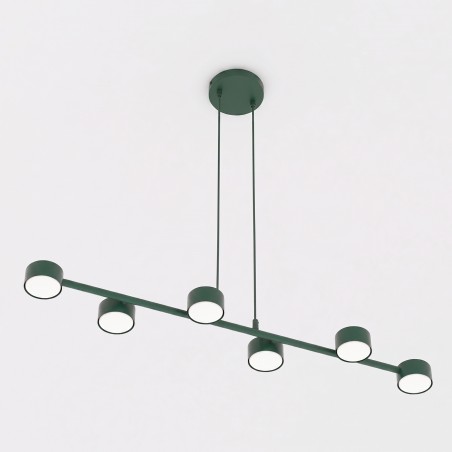 Pendant Lamp Solvi Olive Green (6 lights)