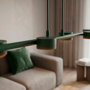 Pendant Lamp Solvi Olive Green (6 lights)