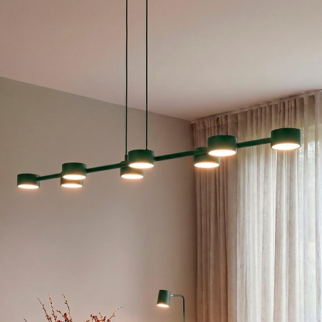 Pendant Lamp Solvi Olive Green (8 lights)